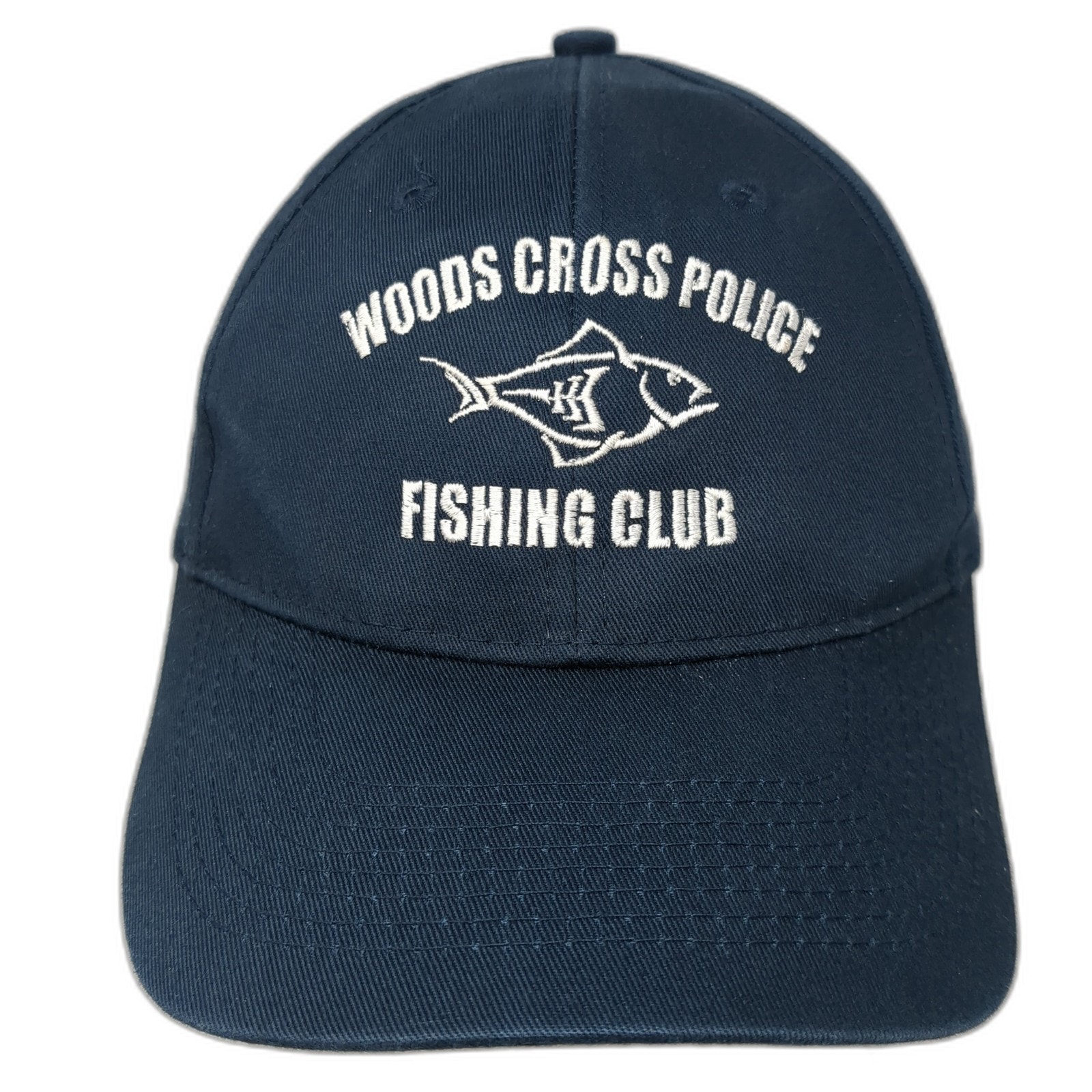 Woods Cross Police Fishing Club Strapback Baseball Cap Blue Os Port  Company